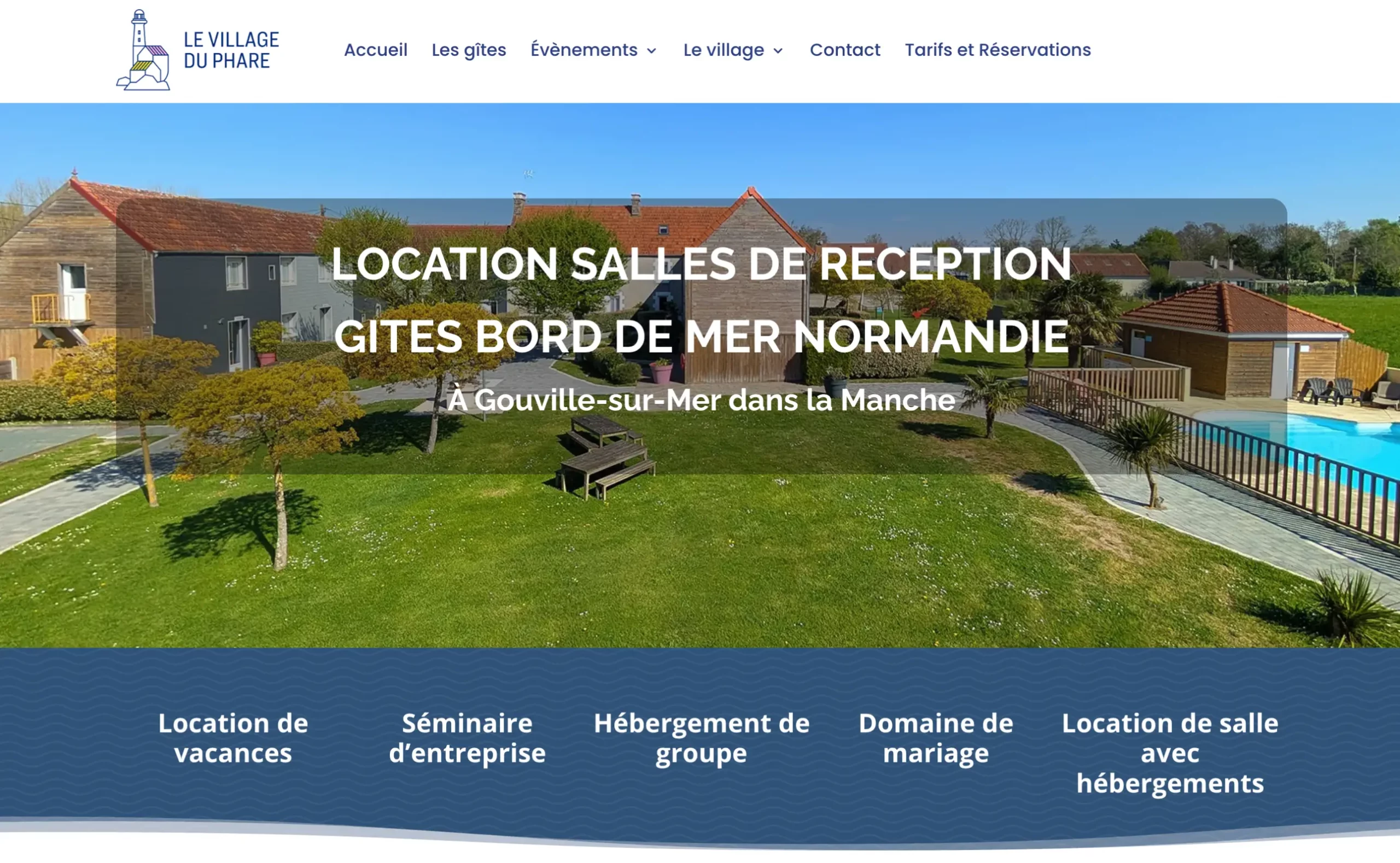 Site internet professionnel du Village du Phare.